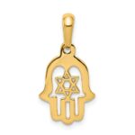 14k Star of David Chamseh Pendant