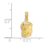 14k Girl Head Charm - Image 4