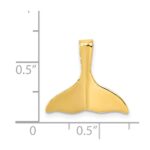 14k 3-D Polished Whale Tail Chain Slide - Image 4