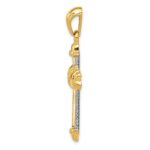 14k Two-tone Fancy -X- Cross Pendant - Image 2