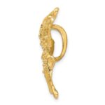 14k Polished and Beaded Butterfly Omega Slide - Image 2