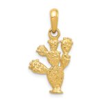 14k 3-D Cactus Pendant - Image 3