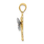 14k Two-tone Dragonfly Pendant - Image 2