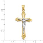 14k Two-tone Crucifix Pendant - Image 3