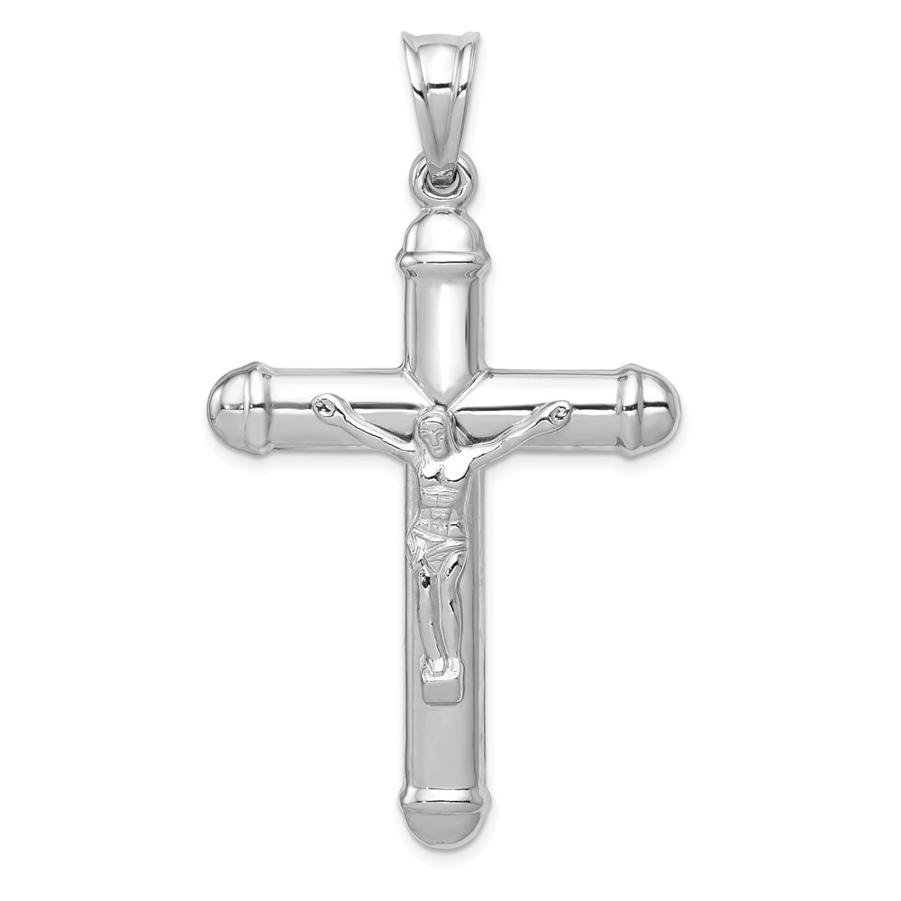 D3240.jpg 14K White Gold Crucifix Reversible to Cross Pendant - Image 1