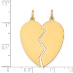 14K 2-piece Engravable 24mm Heart Charm Set - Image 3