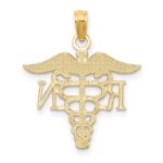 14k RN Registered Nurse Caduceus Charm - Image 4