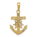 14k Mariners Crucifix Pendant - Image 4