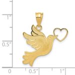 14K Dove with Heart Pendant - Image 3