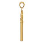 14K Polished 3-D KEY TO MY HEART Key Charm - Image 2