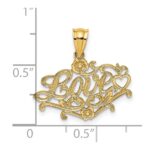 14K LOVE with Heart Charm - Image 3