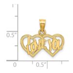 14K I LOVE YOU Double Heart Charm - Image 4