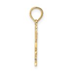 14K HE LOVES ME Heart Charm - Image 2