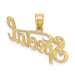 14K Polished and Textured SPECIAL Charm - Image 3