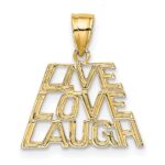 14K LIVE LAUGH LOVE Charm