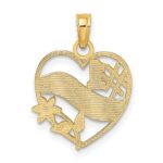 14K #1 MOTHER in Heart Frame Charm - Image 3
