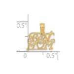 14K BEST MOM with Heart Charm - Image 3