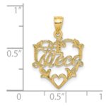 14K #1 NIECE in Heart Charm - Image 3
