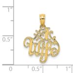 14K #1 WIFE Charm - Image 4