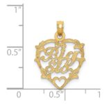 14K BIG SIS in Heart Charm - Image 3