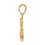 14K Claddagh Pendant with Textured Crown - Image 2