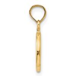 14K Polished 3-D Peace Symbol Pendant - Image 2