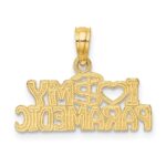 14K I HEART MY PARAMEDIC Charm - Image 4