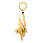 14K Moveable 3 Blade Propeller Pendant - Image 2