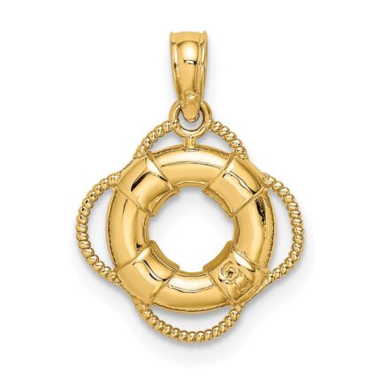 14K 3-D Life Preserver Charm