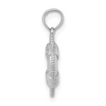 14K White Gold 3-D Life Preserver Pendant - Image 2