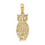 14K Owl Pendant