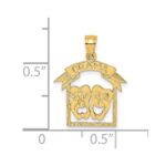 14K Comedy/Tragedy DRAMA in Frame Charm - Image 3