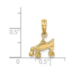 14K 3-D Roller Skate Charm - Image 3