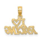 14K I HEART RACING Charm - Image 4