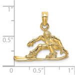 14K Snowboarder Charm - Image 3