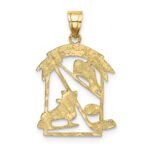 14K HOCKEY Story Framed Charm - Image 4