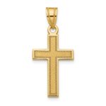 14K Small Satin Cross Pendant
