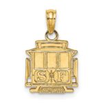 14k Polished S.F. Cable Car Charm