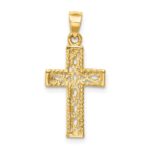 14K Polished Braided Cross Pendant - Image 3