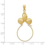 14k Sea Shell Charm Holder Pendant - Image 4