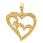14k Heart in Heart Pendant - Image 4