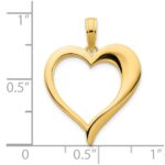 14k Open Heart Pendant - Image 3