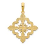 14k Fancy Fleur de Lis Pendant - Image 4
