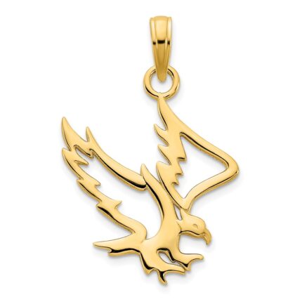 14k Cut-out Flying Eagle Pendant