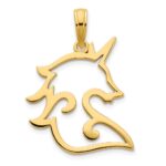 14k Cut-out Unicorn Pendant