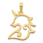 14k Cut-out Unicorn Pendant - Image 4