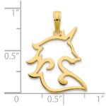 14k Cut-out Unicorn Pendant - Image 3
