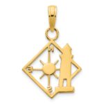 14k Lighthouse Compass Pendant - Image 4