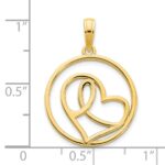 14k Heart in Circle Pendant - Image 3