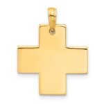 14k Polished Greek Cross Pendant